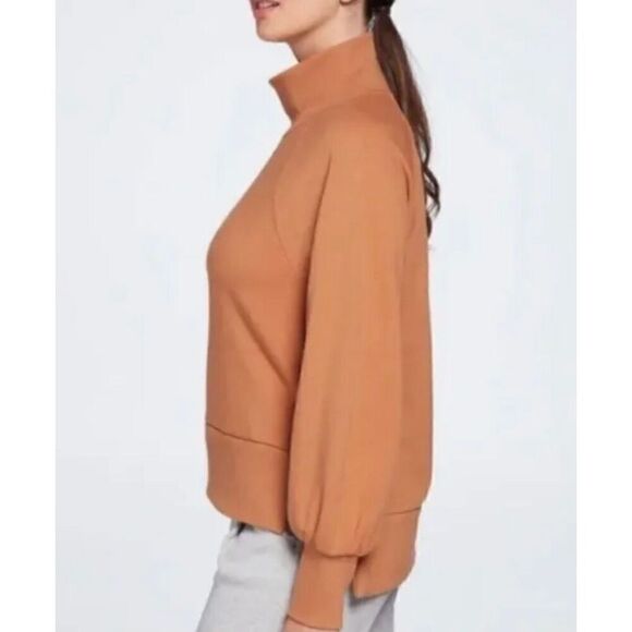 CALIA By Carrie Underwood French Terry Mock Neck Pullover - Picture 3 of 11